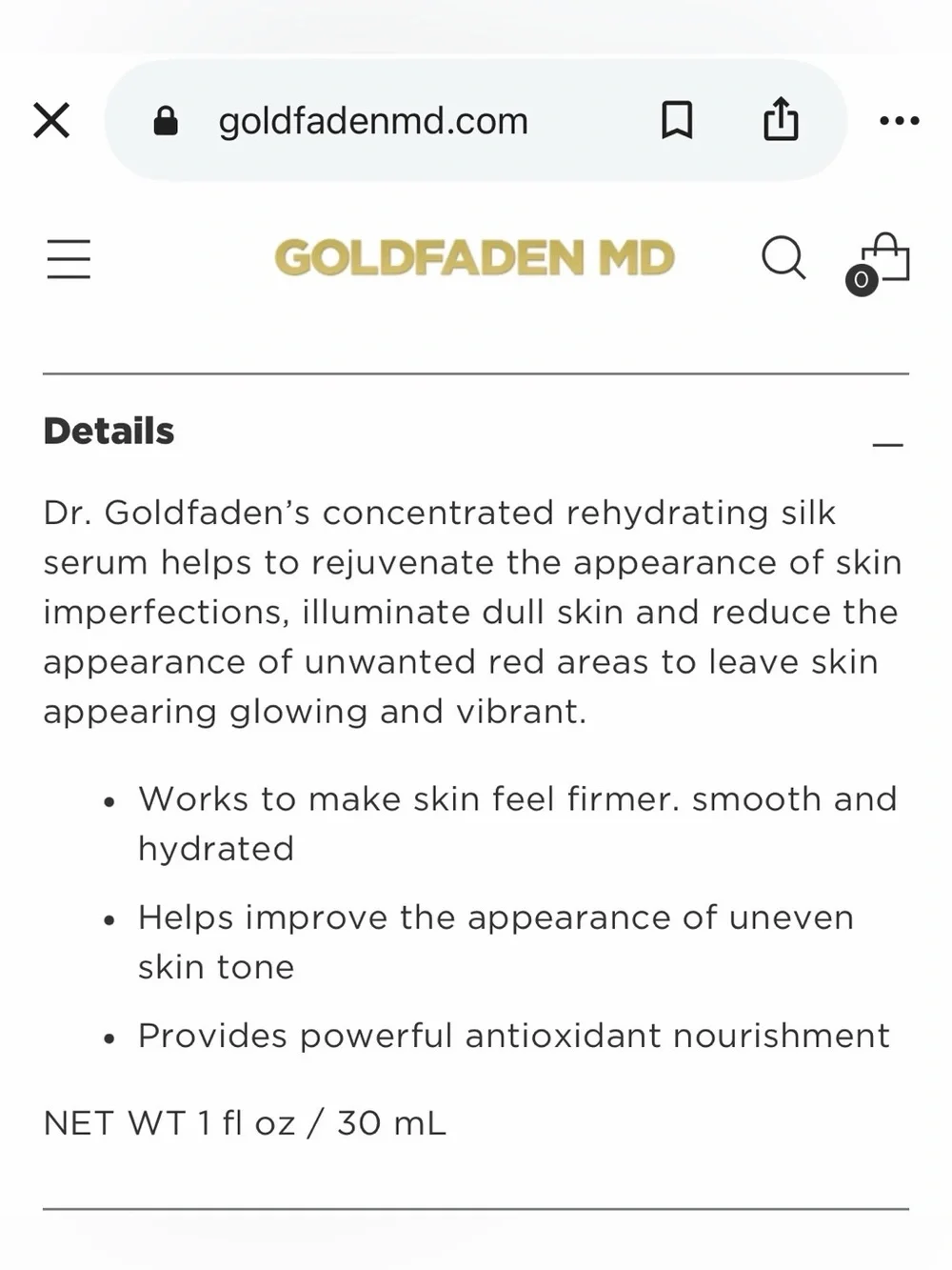 NEW Goldfaden MD Radical Difference Advanced Antioxidant Serum - 1 Fl oz / 30mL